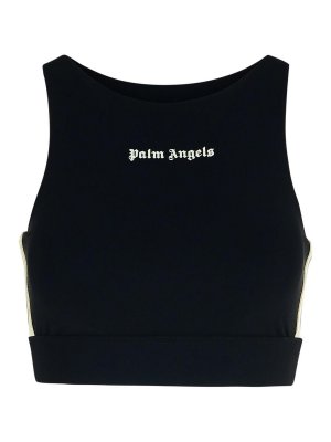 Palm Angels: Tops & Tank tops - Training Black Polyamide Blend Top