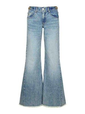 STELLA McCARTNEY: bootcut jeans - Light Blue Cotton Jeans