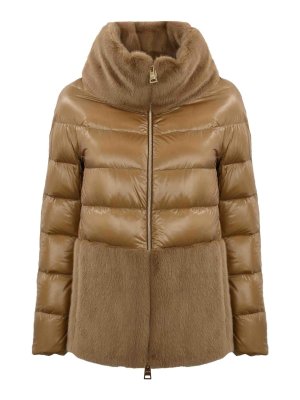 HERNO: padded jackets - Down Jacket With Ecological Fur
