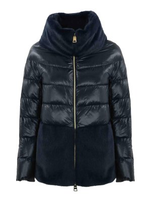 HERNO: padded jackets - Down Jacket With Ecological Fur