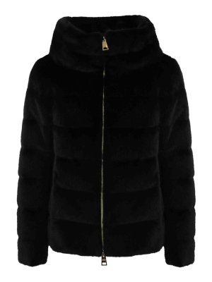 HERNO: Fur & Shearling Coats - Faux Fur Cape