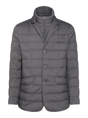 HERNO: casual jackets - Grey Down Jacket