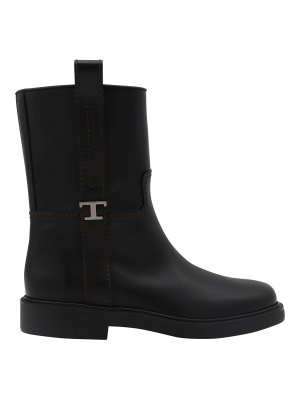 TOD'S: boots - Black Leather Boots