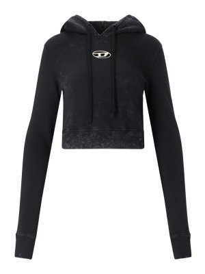 DIESEL: Sweatshirts & Sweaters - Crop Hoodie