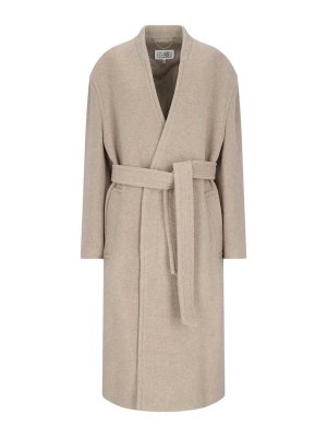 MM6 MAISON MARGIELA: short coats - Midi Coat With Belt