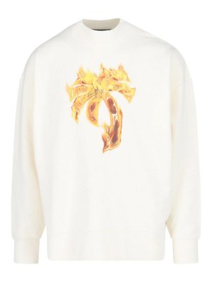 Palm Angels: Sudaderas y suéteres - Sudadera - Blanco