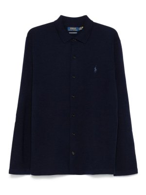 POLO RALPH LAUREN: Strickpullover mit Rundhalsausschnitt - Rundhalspullover - Blau