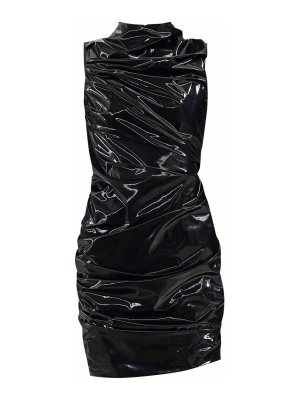 【24SS NEW】Alexander mcqueen/ サテンツイル ドレス / Black Women's Hawthorn Branch Embroidery Evening Dress in Black