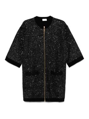 ELISABETTA FRANCHI: Knielange Kleider - Knielanges Kleid - Silber