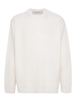 GOLDEN GOOSE: Suéteres con cuello pico - Suéter Cuello Redondo - Blanco