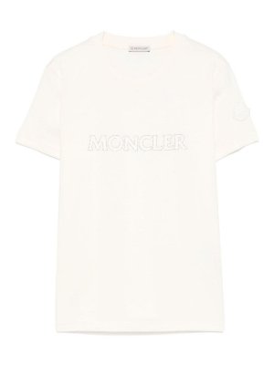 Tシャツ・カットソー MONCLER Women Tops 9A00005M1732 WHITE Moncler Cotton T-shirt - White - Women | J20938C0002189AIJ034