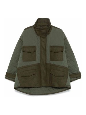 ダウンジャケット・コート MOOSE KNUCKLES 'chelia 3q' green nylon blend parka Moose Knuckles Chelia 3Q Green Nylon Blend Parka | M34LJ2051454