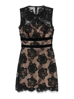 Self Portrait: short dresses - Floral Lace Mini Dress