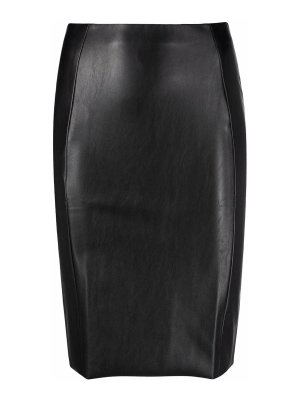 Elisabetta Franchi Zipped Pencil Skirt - Black | GO04746E2110