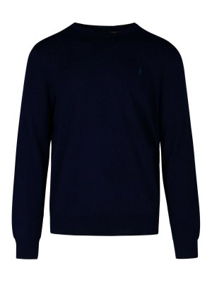 POLO RALPH LAUREN: Pull col rond - Pull Col Rond - Bleu Foncé