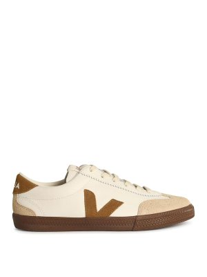 VEJA: sneakers - Sneakers  Volley in pelle bianca