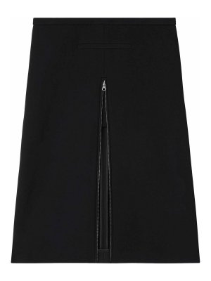 Courreges: gonne al ginocchio  e longuette - Heritage Tailored Crepe-Texture Midi Skirt
