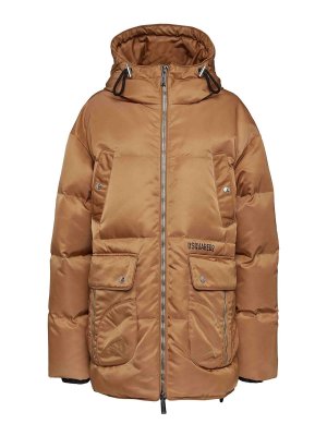 DSQUARED2: short coats - Quilted Hooded Coat