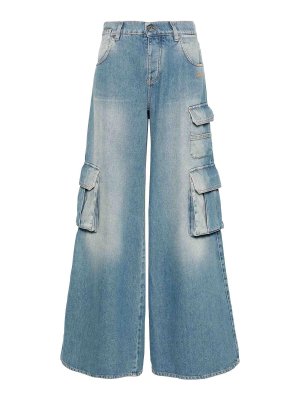 OFF-WHITE: Jeans boot-cut - Jeans Boot-Cut - Gris Claro