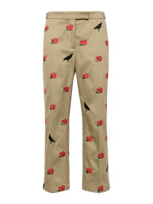 THOM BROWNE: casual trousers - Raven And Roses Cotton Trousers