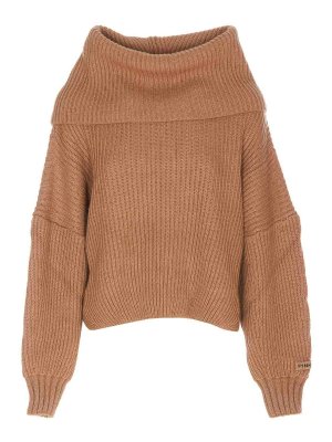 Pinko: maglia collo rotondo - Maglione Sfinge Beige