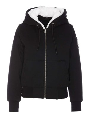 MOOSE KNUCKLES: Sweatshirts & Sweaters - Black Bunny Classic Zip Sweatshirt