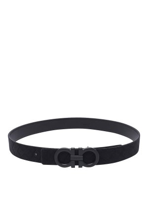 SALVATORE FERRAGAMO: cinture - Reversible Gancini Buckle Belt