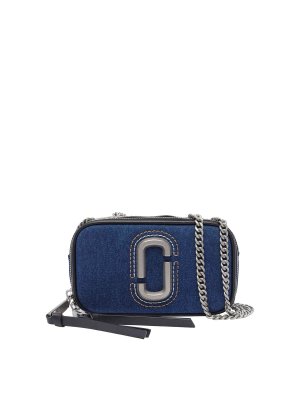 MARC JACOBS: cross body bags - The Denim Chain Snapshot Bag