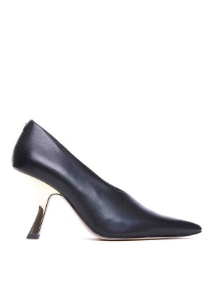 Michael Michael Kors: scarpe décolleté - DecolletÃ¨ Luna in pelle nera