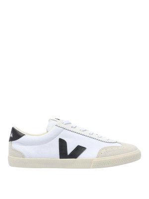 VEJA: trainers - White Volley Canvas Sneakers