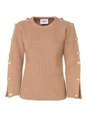MARIUCCIA: crew necks - Sweater With Decorative Gold Buttons