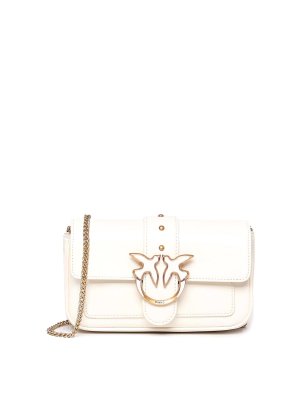 ショルダーバッグ・ポシェット Pinko MINI LOVE ONE SOFT CROSSBODY BAG Pinko Mini Love One Soft Crossbody Bag - White | 104528A29QZ14Q