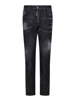 DSQUARED2: Jeans évasés - Jean Bootcut - Noir