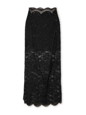 スカート BALENCIAGA SKIRT (809353T1708 1240) Navy blue Skirt with embroidered logo Balenciaga - Vitkac AS