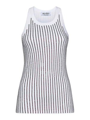The Attico: Tops & Tank tops - White Ribbed Top