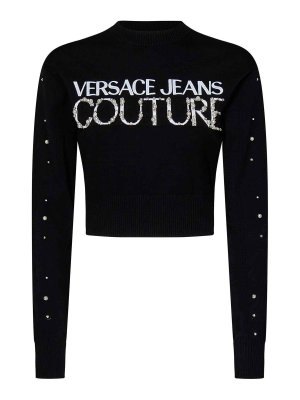 VERSACE JEANS: crew necks - Cropped Sweater