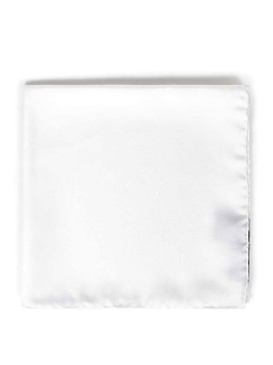 TOM FORD: ties & bow ties - White Silk Pocket Square