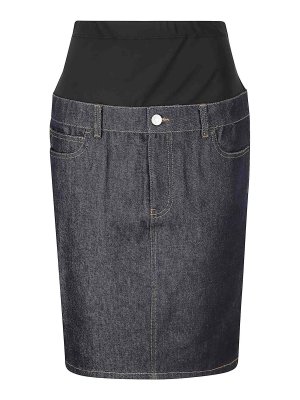 COPERNI: Knee length skirts & Midi - Hybrid Denim Midi Skirt