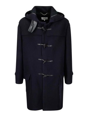 Maison Margiela: ショートコート - ショートコート - ダークブルー