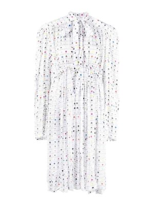 BALENCIAGA: knee length dresses - Oversized Dress With Flower Print
