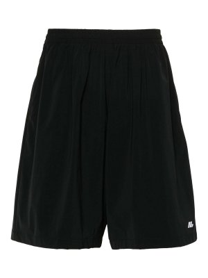 ショートパンツ AMIRI Women Shorts  Burmudas 414972 AWSHCA1024 Black AMIRI - Wide-Leg Bandana Crocheted Cotton-Blend Drawstring