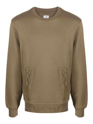 C.P. COMPANY: Pull col rond - Pull Col Rond - Marron
