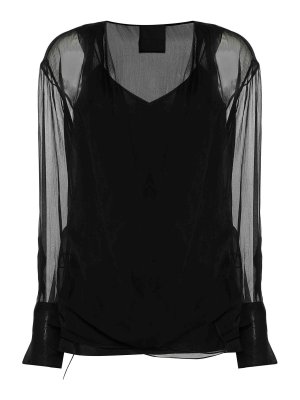 GIVENCHY: blouses - Semi-Sheer Silk Blouse
