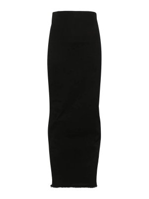 Alessandra Rich Long Wool Skirt - Black - Women