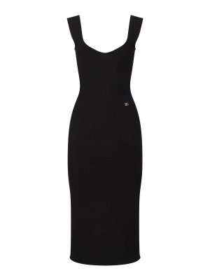 Nensi Dojaka Long dress with heart padded bra - Black