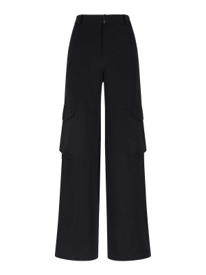 GCDS: pantaloni shorts - Pantaloni ultracargo fluidi