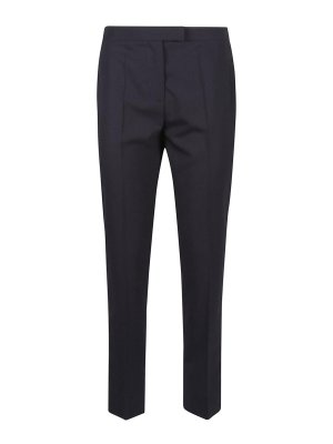 ELEVENTY: casual trousers - Navy Blue Cotton Trousers