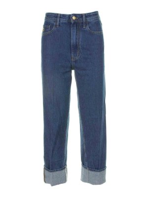デニム・ジーパン PALM ANGELS Women Denim Pants PWYB032R24DEN002 4545 BLUE BLU Palm Angels Logo jeans - Blue - Women | PWYB032R24DEN0024545