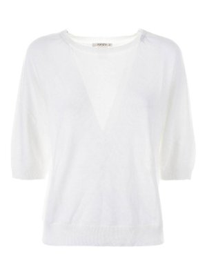 Kangra Cashmere: t-shirts - White T-Shirt