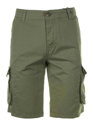 MC2 SAINT BARTH: Trousers Shorts - Military Green Freeport Bermuda Shorts